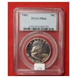 1962 Franklin Silver Half PCGS PR66