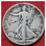 1923 S Walking Liberty Silver Half Dollar Coin