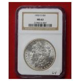 1902 O S Morgan Silver Dollar Coin NGC MS62
