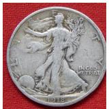 1918 Walking Liberty Silver Half Dollar