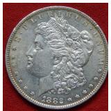 1882 O/O S Morgan Silver Dollar Coin