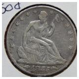 1855 O Seated Liberty Silver Half Dollar - Arrows