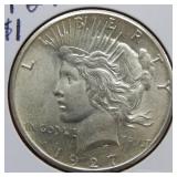 1927 Peace Silver Dollar