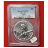 2012 Canada Cougar 1oz Silver PCGS MS68