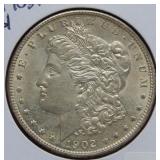 1902 Morgan Silver Dollar Coin