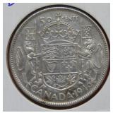 1946 Canadian Silver Half Dollar Coin