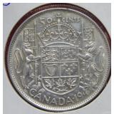 1943 Canadian Silver Half Dollar Coin