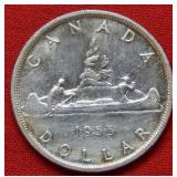 1955 Canada Silver Dollar
