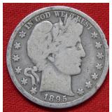 1895 O Barber Silver Half Dollar
