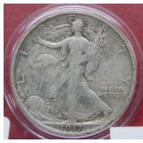1917 S Walking Liberty Silver Half Dollar