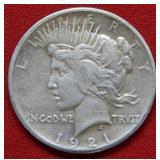 1921 Peace Silver Dollar Coin