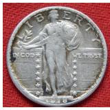 1918 S Standing Liberty Silver Quarter Coin