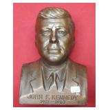 John F Kennedy Metal Coin Bank - Bust