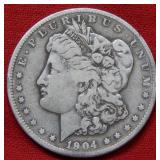 1904 S Morgan Silver Dollar Coin