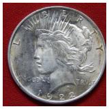 1922 D Peace Silver Dollar Coin