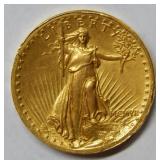 1907 Roman Numeral High Relief $20 Gold Coin