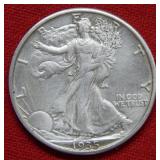 1935 D Walking Liberty Silver Half Dollar Coin