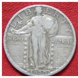 1929 Standing Liberty Silver Quarter