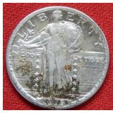 1918 S Standing Liberty Silver Quarter