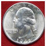 1941 D Washington Silver Quarter