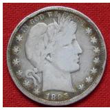 1895 Barber Silver Half Dollar Coin