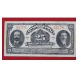 1915 Mexico 25 Centavos Fractional Note