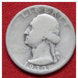 1932 D Washington Silver Quarter