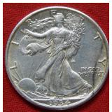1934 D Walking Liberty Silver Half Dollar Coin