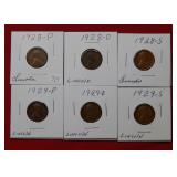 1928 PD&S-1929 PD&S Lincoln Wheat Cents