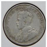 1916 Canadian Silver Quarter Coin
