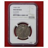 1938 D Walking Liberty Silver Half NGC Fine Detail