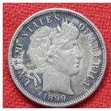 1899 Barber Silver Dime