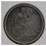 1877 Seated Liberty Silver Dime