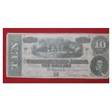 1864 $10 Confederate Note
