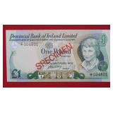1977 One Pound Ireland "Specimen" Note