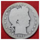 1892 O Barber Silver Half Dollar Coin