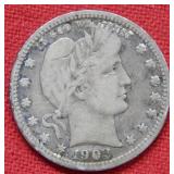 1903 Barber Silver Quarter