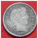 1900 Barber Silver Dime