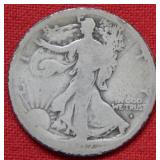1917 S OBV Walking Liberty Silver Half