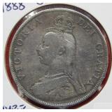 1888 Great Britain Double Florin Coin
