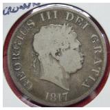 1817 Great Britain Half Crown Coin