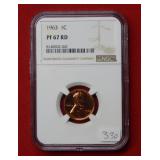 1963 Lincoln Cent NGC PF67 Red