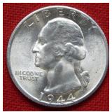 1944 D Washington Silver Quarter