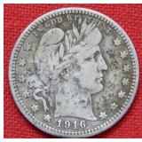 1916 Barber Silver Quarter
