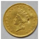 1854 Type II $1 Gold US Coin
