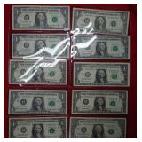 (10) $1 Federal Reserve  - Mixed Date Star Notes