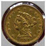 1851 $21/2 Gold Liberty US Coin