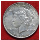 1934 D Peace Silver Dollar Coin