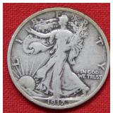 1917 Walking Liberty Silver Half Dollar Coin