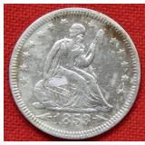 1853 Seated Liberty Silver Quarter - Rays & Arrows